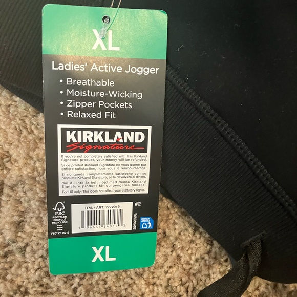 Kirkland Signature Women's Black Track Pants- NTW - Picture 6 of 7